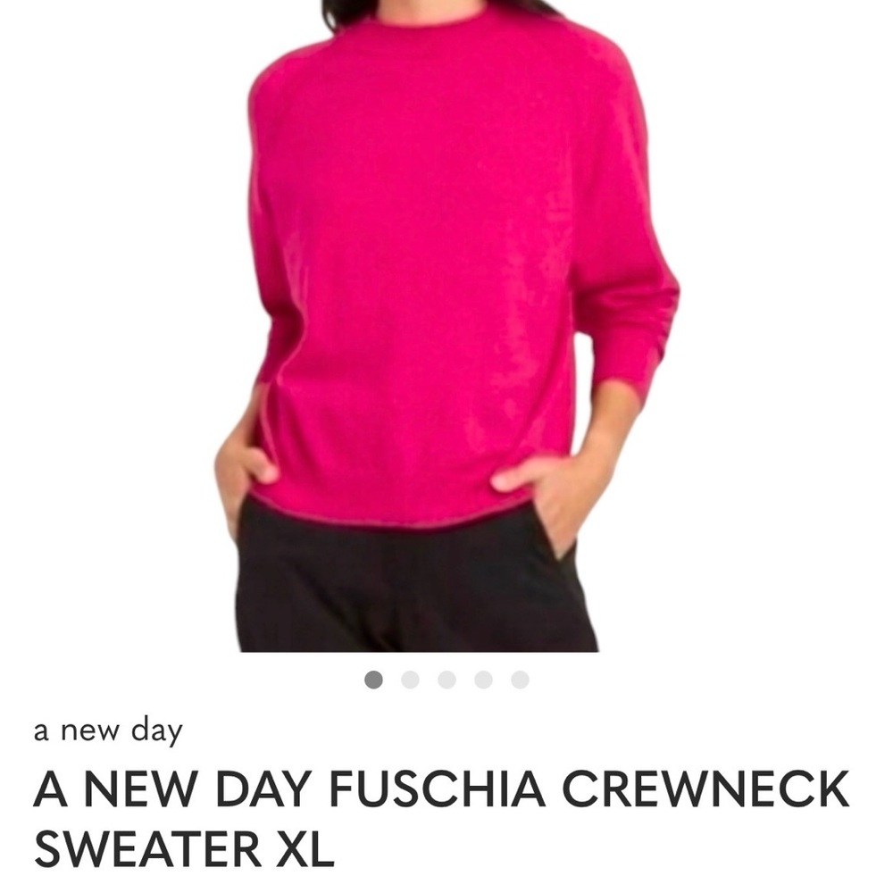 A New Day Fuschia Crewneck Sweater XL